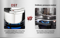 Cuisinière à induction électrique 24 cm 8 L en acier inoxydable 304 de haute capacité 18/8, écologique, avec fonction Breaklite
