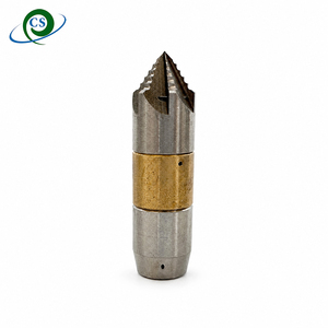 Buse de nettoyage de canalisations rotative compacte de qualité supérieure, corps rond, mini G1/8, 60g, petit débit 20-30 L, 2 jets latéraux et 3 jets arrière pour le nettoyage des égouts - Product Image 1