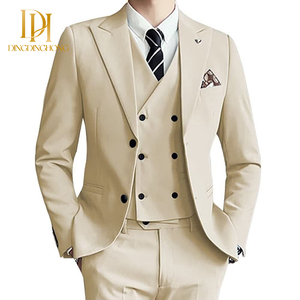 Conjunto de <span class=keywords><strong>Traje</strong></span> de Boda de Tres Piezas en Colores Mixtos, <span class=keywords><strong>Traje</strong></span> Casual Elegante para Hombre, Ropa para Banquete de Boda - Product Image 1