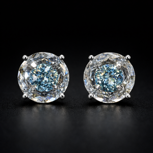 ต่างหูเพชรแพลตตินั่มหรูหรา รับรองโดย IGI ทรงโรสคัต ความใสสูง ระยิบระยับ สวยงาม เหมาะสำหรับใส่ทุกวัน งานเลี้ยง หรือเป็นของขวัญ - Product Image 5