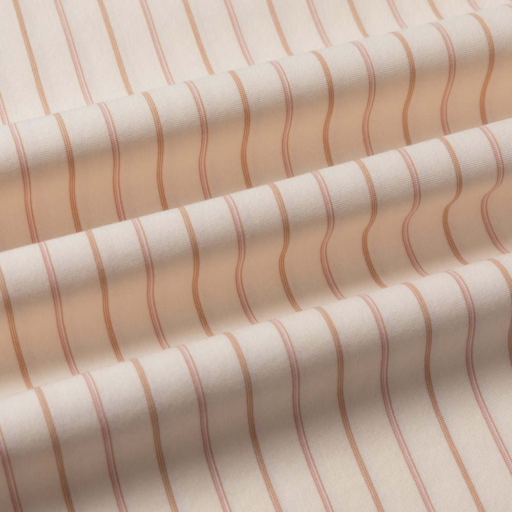 Лидер продаж, повседневная полосатая ткань из органического хлопка, полиэстера, спандекса для одежды