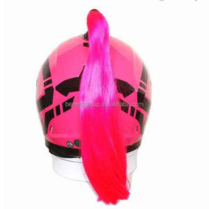 Venta caliente accesorios de motocicleta <span class=keywords><strong>casco</strong></span> colorido peluca Pigtail pelo mujeres regalo motocicleta <span class=keywords><strong>casco</strong></span> cola de caballo - Product Image 4