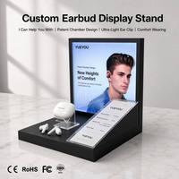 Support d'affichage personnalisé pour écouteurs Bluetooth TWS, socle en acrylique transparent rétroéclairé par LED, porte-carte technique, design moderne, montage facile