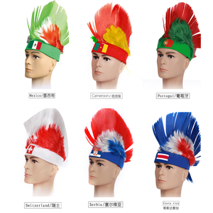 Gorro de peluca con la bandera <span class=keywords><strong>del</strong></span> equipo nacional mohawk, personalizado, <span class=keywords><strong>2022</strong></span>, 32 - Product Image 3