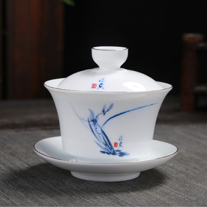 <span class=keywords><strong>Gaiwan</strong></span> en porcelaine de style chinois 140 ml, bol à thé écologique - Product Image 2