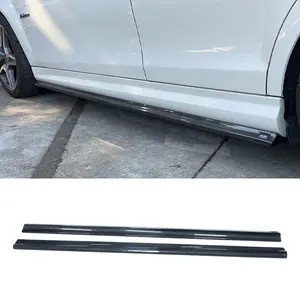 Carbon Fiber Tuning Part R style Side Skirt Fit For W204 C63 AMG 2D 4D 2008-2014years