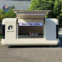 Remorque alimentaire mobile à grande fenêtre, chariot de restauration de rue durable pour marché nocturne, foire et service alimentaire extérieur