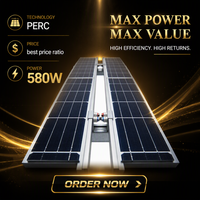 Módulo Solar Monocristalino PERC Bifacial de 580W Muloyal con Celdas de 182mm, MBB 156 Celdas, 1500V, Doble Vidrio, Alta Potencia