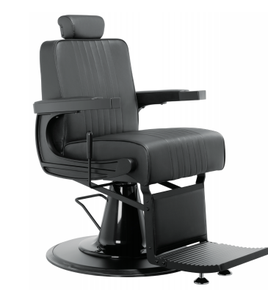 Sillón de Barbería Moderno de Lujo Italiano, Base de Hierro Cromado, Rotación de 360 Grados, Bomba Hidráulica Potente, Silla de Estilista Duradera para Hotel - Product Image 6