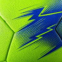 Ballon de football promotionnel personnalisé de haute qualité, en cuir, écologique, thermocollé, impression couleur intégrale, intérieur/extérieur