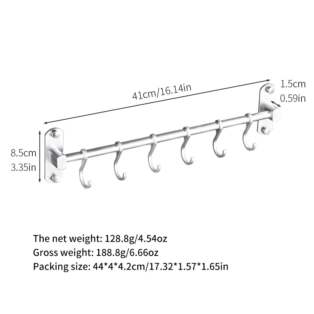 9208 Silver 6 hook 40cm