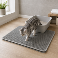 Tapis de litière pour chat double couche nid d'abeille personnalisé avec logo, pliable, anti-éclaboussures, de 30x30cm à 90x60cm pour bac à litière