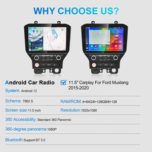 วิทยุติดรถยนต์ NaviHua สำหรับ Ford Mustang ปี 2015-2020 ขนาด 11.5 นิ้ว ระบบ Android พร้อมระบบนำทาง GPS, Carplay และหน้าจอสัมผัส - Product Image 2