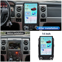 Autoradio Android vertical 14 pouces pour Ford F150 2013 2014, 4G, CarPlay sans fil, Android Auto, GPS, unité centrale stéréo, 4 Go, 64 Go