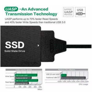 Câble adaptateur USB 3.1 Type C vers SATA III pour disque dur <span class=keywords><strong>SSD</strong></span> 2,5 pouces, 22 broches, pour <span class=keywords><strong>Samsung</strong></span> 870 EVO SATA III <span class=keywords><strong>SSD</strong></span> 2,5 - Product Image 5
