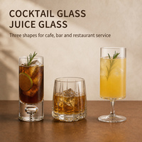 Tasse à café et verre à latte glacé en verre cristal moderne pour cocktails, jus, café, restaurant, bar OEM ODM