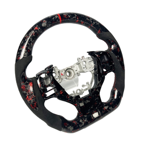 Volante Deportivo de Fibra de Carbono Forjado Rojo, Accesorios para Auto para <span class=keywords><strong>Lexus</strong></span> IS200/<span class=keywords><strong>250</strong></span>/300 350 NX LC GS 2005-2014, Superventas - Product Image 6