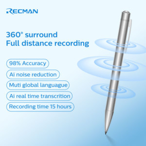 Mini <span class=keywords><strong>Dictaphone</strong></span> Portable 32 Go avec IA, Enregistreur Vocal Numérique IC, Lecteur MP3, pour Réunions et Affaires - Product Image 2