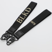 Lanière courte personnalisée avec logo brodé et mousqueton pivotant – Accessoire de mode urbaine, cadeau promotionnel pour événements, sangle de téléphone