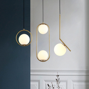 Modern Gold Pendant <b>Light</b> Glass Shade Led Chandelier For Dining Room And Bedroom With <b>Remote</b> <b>Control</b> Dimmer Feature - Product Image 3