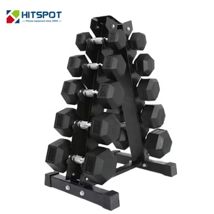 Commercial Hex <strong>Dumbel</strong> Set 5 kg 30kg Bodybuilding Gym Weights <strong>Dumbell</strong> Rack Home Gym Accessories Equipment Rubber <strong>Dumbells</strong> - Product Image 5