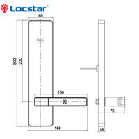 Sistema de Seguridad con Tarjeta RFID Locstar, Entrada sin Llave, Cerradura Inteligente Interconectada para Puerta de Hotel con Sistema de Software de Gestión