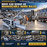 Hydraulische Auto-Schrottballenpresse mit Hochdichte-Quadratballen-Ausgabe für Fahrzeugdemontage und Schrottrecycling-Anlagen
