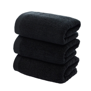 Serviette de bain, de sport, de plage, de fitness et de voyage en coton à séchage rapide, couleur unie, vente en gros, serviette promotionnelle pour hôtel, logo personnalisé - Product Image 1
