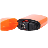 Logo personnalisé Privade Creative Allume-cigare Usine Vente en gros Coupe-vent Direct Jet torche gonflable rechargeable en plastique butane