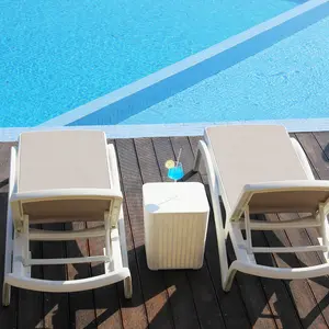 Fauteuil de soleil en rotin PP réglable, 50 pièces, chaise longue d'extérieur pour plage - Product Image 4