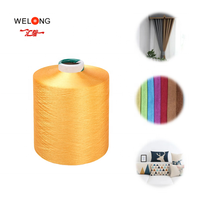 Fil de polyester recyclé teint en masse DTY 600D/288F à faible couple NIM/HIM pour la couture et la broderie