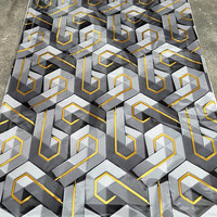 Décoration murale intérieure moderne, plaque de marbre UV 1220x2800mm 3mm, pierre microcristalline sans colle, finition film feuille d'or