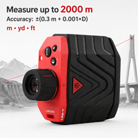 Télémètre laser monoculaire Uni-T LM2000 haute précision 2000 m pour l'extérieur, mode de verrouillage de mât de drapeau pour l'ingénierie