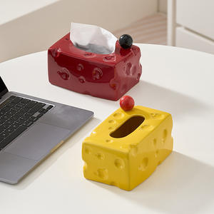 กล่องกระดาษเช็ดปากเซรามิกสุดสร้างสรรค์ดีไซน์ศิลปะน่ารักทันสมัยสำหรับสำนักงานและบ้านในครัว - Product Image 1