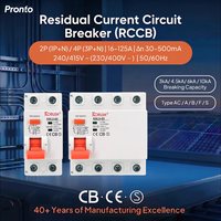 KORLEN IP20 240/415V 63A B Curva RCCB Protección contra fugas Disyuntor de corriente residual