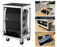 Carro de transporte de alta resistencia de aleación de aluminio con ruedas con freno para altavoces Line Array, para presentaciones profesionales en escenarios y estructuras de truss