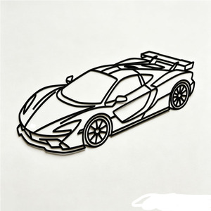 Decorazione da Parete in Metallo a Forma di Auto Sportiva, <span class=keywords><strong>Arte</strong></span> Moderna, Silhouette di Auto da Appendere, Decorazione per Garage, Ufficio, Design Speciale per Auto - Product Image 5