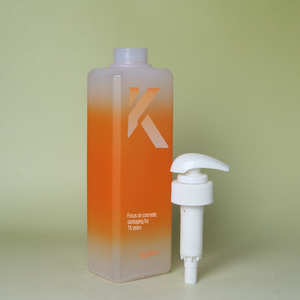Bouteille cosmétique carrée personnalisée en HDPE/PET de 300 ml/500 ml/800 ml avec pompe et bouchon à vis, couleur personnalisée, impression sérigraphique, pour savon liquide <span class=keywords><strong>Anran</strong></span> - Product Image 3