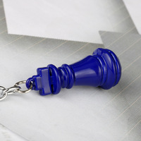 Porte-clés international pièce d'échiquier verre dôme pendentif voiture sac haute qualité métal porte-clés échecs amoureux cadeau