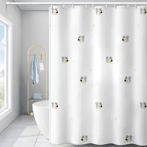 Cortina para banho moderna minimalista, para banho, à prova d'água, 3d, impresso, de microfibra, para banheiro
