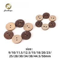 Botones de Coco de 2 Agujeros de Varios Tamaños, Material Natural para Manualidades, Decoración de Prendas, Cuero, Cinturones, Carteras, Bolsos y Herrajes