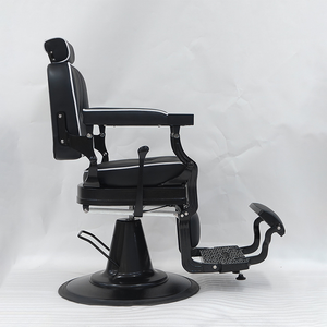 Business-style hair chair <b>adjustable</b> for <b>height</b> and reclining position suitable for use in hair salons for haircut styling - Product Image 2