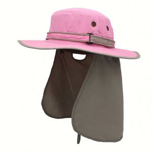Outdoor Summer Anti UV Proof Travel Sun Cap Fisherman Bucket <b>Hat</b> With Neck Shade Flap - Product Image 4