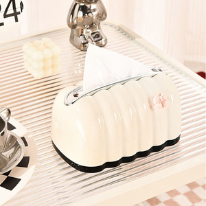 Boîte de rangement pour mouchoirs créative de style crème, en forme de citrouille, pour le bureau ou le salon, <span class=keywords><strong>design</strong></span> simple et élégant - Product Image 2