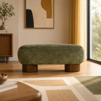 Banc en tissu moderne LAYN SINO GREEN - ÉCOLOGIQUE ET DURABLE - MEUBLE DE SALON POUR LA MAISON