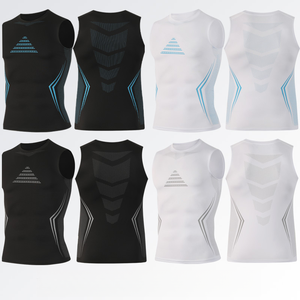 男士背心压缩t恤快干健身衬衫基层篮球背心运动健身房跑步上衣户外运动服 - Product Image 3