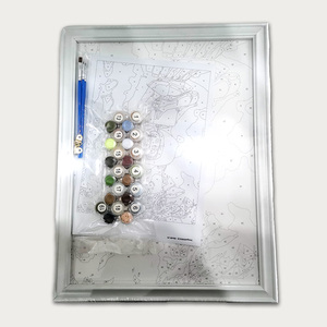 Dipinto a mano fai da te dipinto a olio con numeri su tela foto cornice su tela arte - Product Image 3