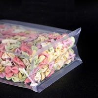 Sacs de conservation alimentaire transparents réutilisables en plastique de haute qualité avec fermeture éclair et poignée découpée pour collations, bonbons et haricots