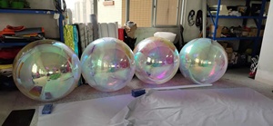VENTE FLASH <span class=keywords><strong>Ballon</strong></span> géant brillant en PVC coloré, <span class=keywords><strong>ballon</strong></span> miroir métallique <span class=keywords><strong>gonflable</strong></span> pour décoration de fête suspendue - Durable, taille personnalisable - Product Image 6
