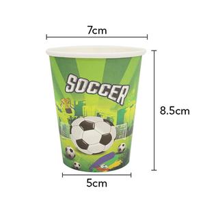DAMAI - Juego de Vajilla de Papel para Fiestas de Fútbol con Temática Deportiva para Cumpleaños Infantiles, Incluye Platos de 9 y 7 Pulgadas, Vasos y Servilletas, para 10 Personas - Product Image 4